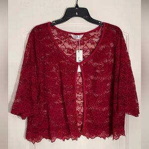 Fashion Nova Scarlet Lace Cardigan